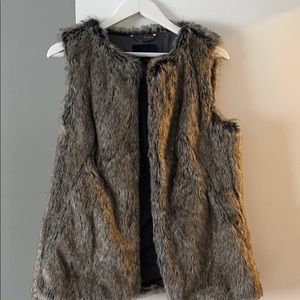 Banana Republic faux fur vest